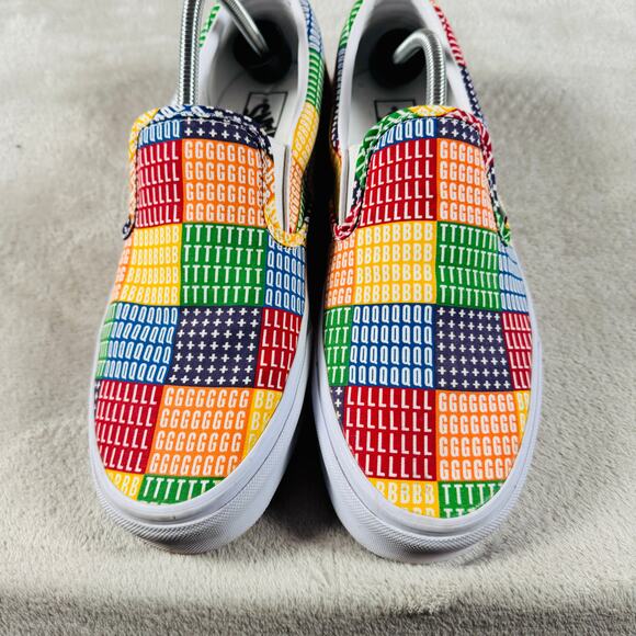 VANS Shoes Men's 11 Multicolor PRIDE Slip On Rainbow LGBTQ+ Pride Month Summer - Picture 2 of 11